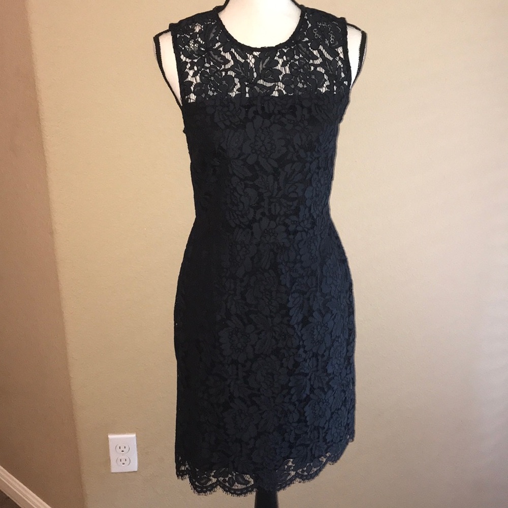 NWT: Banana Republic, blue lace dress. Size 6.